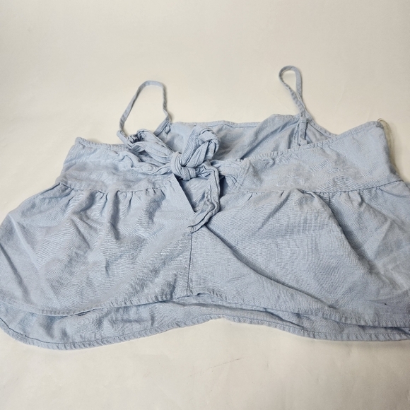 Pac Sun Size Large Linen Halter Top Back Bow - Picture 3 of 5